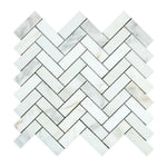 1x3 Calacatta Gold Marble Honed Herringbone Mosaic Tile 1x3 Calacatta Gold Marble Honed Herringbone Mosaic Tile - American Tile Depot