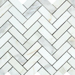 1x3 Calacatta Gold Marble Polished Herringbone Mosaic Tile 1x3 Calacatta Gold Marble Polished Herringbone Mosaic Tile - American Tile Depot