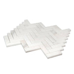 1x3 Calacatta Oliva Marble Honed Herringbone Mosaic Tile 1x3 Calacatta Oliva Marble Honed Herringbone Mosaic Tile - American Tile Depot