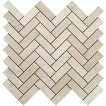 1x3 Crema Marfil Marble Honed Herringbone Mosaic Tile 1x3 Crema Marfil Marble Honed Herringbone Mosaic Tile - American Tile Depot