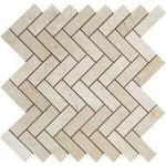 1x3 Crema Marfil Marble Polished Herringbone Mosaic Tile 1x3 Crema Marfil Marble Polished Herringbone Mosaic Tile - American Tile Depot