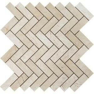 1x3 Crema Marfil Marble Polished Herringbone Mosaic Tile 1x3 Crema Marfil Marble Polished Herringbone Mosaic Tile - American Tile Depot