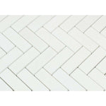 1x3 Thassos White Marble Honed Herringbone Mosaic Tile 1x3 Thassos White Marble Honed Herringbone Mosaic Tile - American Tile Depot