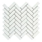 1x3 Thassos White Marble Honed Herringbone Mosaic Tile 1x3 Thassos White Marble Honed Herringbone Mosaic Tile - American Tile Depot