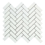 1x3 Thassos White Marble Honed Herringbone Mosaic Tile 1x3 Thassos White Marble Honed Herringbone Mosaic Tile - American Tile Depot