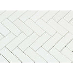 1x3 Thassos White Marble Polished Herringbone Mosaic Tile 1x3 Thassos White Marble Polished Herringbone Mosaic Tile - American Tile Depot