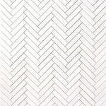 1x4 Bianco Dolomite Honed Herringbone Mosaic Tile 1x4 Bianco Dolomite Honed Herringbone Mosaic Tile - American Tile Depot