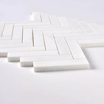1x4 Bianco Dolomite Honed Herringbone Mosaic Tile 1x4 Bianco Dolomite Honed Herringbone Mosaic Tile - American Tile Depot