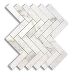 1x4 Calacatta Gold Marble Honed Herringbone Mosaic Tile 1x4 Calacatta Gold Marble Honed Herringbone Mosaic Tile - American Tile Depot