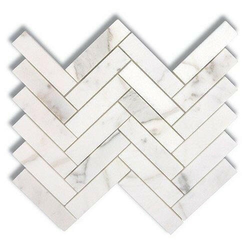 1x4 Calacatta Gold Marble Honed Herringbone Mosaic Tile 1x4 Calacatta Gold Marble Honed Herringbone Mosaic Tile - American Tile Depot