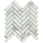 1x4 Calacatta Gold Marble Polished Herringbone Mosaic Tile 1x4 Calacatta Gold Marble Polished Herringbone Mosaic Tile - American Tile Depot