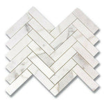 1x4 Calacatta Gold Marble Polished Herringbone Mosaic Tile 1x4 Calacatta Gold Marble Polished Herringbone Mosaic Tile - American Tile Depot