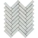 1x4 Carrara White Marble Honed Herringbone Mosaic Tile 1x4 Carrara White Marble Honed Herringbone Mosaic Tile - American Tile Depot