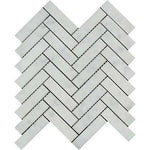 1x4 Carrara White Marble Honed Herringbone Mosaic Tile 1x4 Carrara White Marble Honed Herringbone Mosaic Tile - American Tile Depot