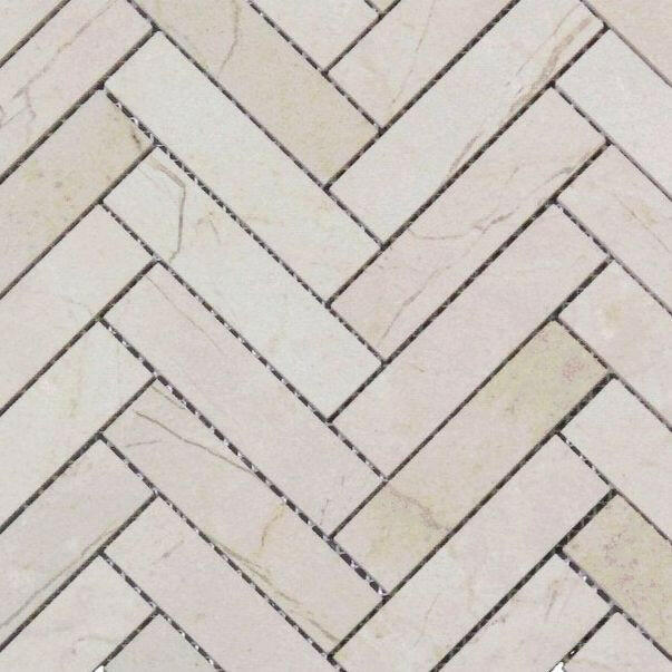1x4 Crema Marfil Marble Honed Herringbone Mosaic Tile 1x4 Crema Marfil Marble Honed Herringbone Mosaic Tile - American Tile Depot
