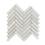1x4 White Pearl / Botticino Marble Polished Herringbone Mosaic Tile 1x4 White Pearl / Botticino Marble Polished Herringbone Mosaic Tile - American Tile Depot