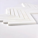 1x6 Bianco Dolomite Honed Herringbone Mosaic Tile 1x6 Bianco Dolomite Honed Herringbone Mosaic Tile - American Tile Depot