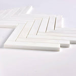 1x6 Bianco Dolomite Honed Herringbone Mosaic Tile 1x6 Bianco Dolomite Honed Herringbone Mosaic Tile - American Tile Depot