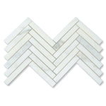 1x6 Calacatta Oliva Marble Honed Herringbone Mosaic Tile 1x6 Calacatta Oliva Marble Honed Herringbone Mosaic Tile - American Tile Depot