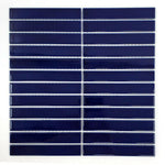 1x6 Gio Cobalt Blue Stacked Linear Porcelain Glossy Mosaic Tile 1x6 Gio Cobalt Blue Stacked Linear Porcelain Glossy Mosaic Tile - American Tile Depot