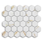 2" Band Calacatta Matte Hexagon Porcelain Mosaic Tile 2" Band Calacatta Matte Hexagon Porcelain Mosaic Tile - American Tile Depot