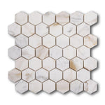 2" Beehive Calacatta Gold Polished Hexagon Marble Mosaic Tile 2" Beehive Calacatta Gold Polished Hexagon Marble Mosaic Tile - American Tile Depot