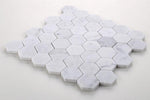2" Beehive Carrara Honed Hexagon Marble Mosaic Tile 2" Beehive Carrara Honed Hexagon Marble Mosaic Tile - American Tile Depot