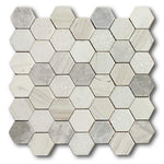 2" Beehive Coastal Hexagon Marble Mosaic Tile 2" Beehive Coastal Hexagon Marble Mosaic Tile - American Tile Depot
