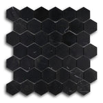 2" Beehive Marquina Honed Hexagon Marble Mosaic Tile 2" Beehive Marquina Honed Hexagon Marble Mosaic Tile - American Tile Depot