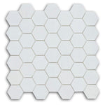 2" Beehive Thassos Polished Hexagon Marble Mosaic Tile 2" Beehive Thassos Polished Hexagon Marble Mosaic Tile - American Tile Depot