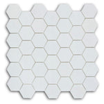 2" Beehive Thassos Polished Hexagon Marble Mosaic Tile 2" Beehive Thassos Polished Hexagon Marble Mosaic Tile - American Tile Depot