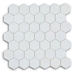 2" Beehive Thassos Polished Hexagon Marble Mosaic Tile 2" Beehive Thassos Polished Hexagon Marble Mosaic Tile - American Tile Depot