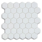 2" Beehive Thassos Polished Hexagon Marble Mosaic Tile 2" Beehive Thassos Polished Hexagon Marble Mosaic Tile - American Tile Depot