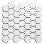 2" Borneo Roy White Polished Hexagon Marble Laminated Porcelain Mosaic Tile 2" Borneo Roy White Polished Hexagon Marble Laminated Porcelain Mosaic Tile - American Tile Depot