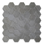 2" Brook Grey Hexagon Porcelain Mosaic Tile 2" Brook Grey Hexagon Porcelain Mosaic Tile - American Tile Depot