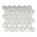 2" Cerelia Carrara Matte Penny Porcelain Mosaic Tile 2" Cerelia Carrara Matte Penny Porcelain Mosaic Tile - American Tile Depot