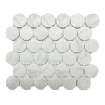2" Cerelia Carrara Matte Penny Porcelain Mosaic Tile 2" Cerelia Carrara Matte Penny Porcelain Mosaic Tile - American Tile Depot