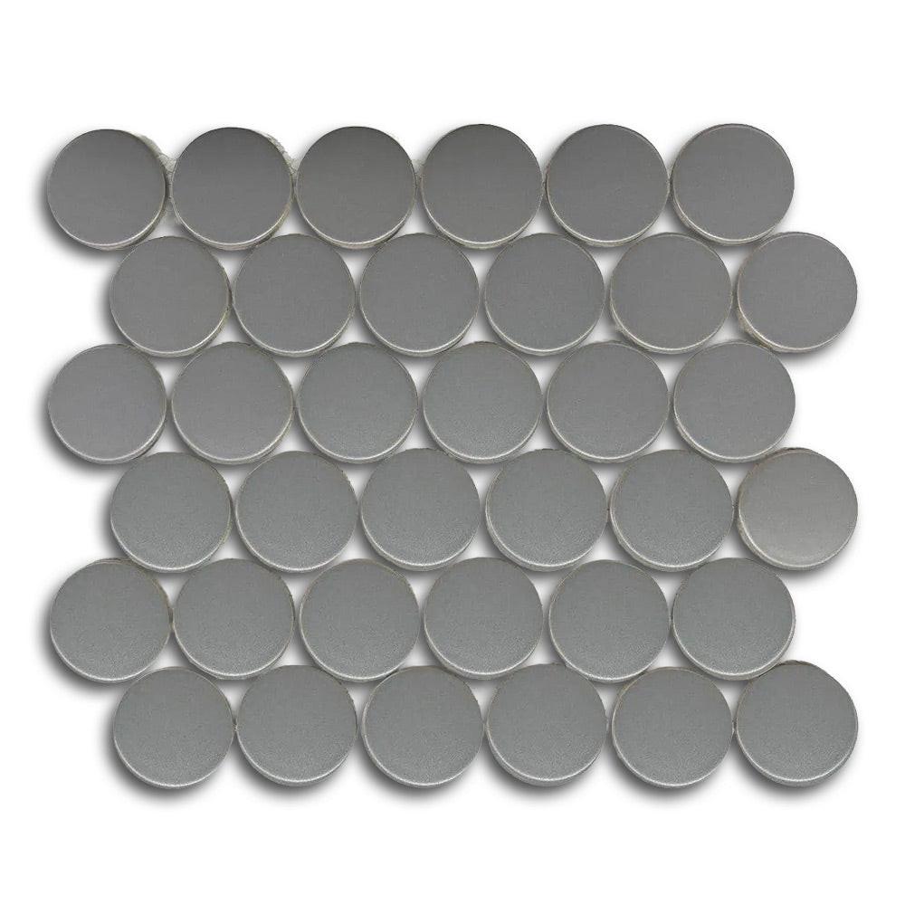 2" Cerelia Gray Matte Penny Porcelain Mosaic Tile 2" Cerelia Gray Matte Penny Porcelain Mosaic Tile - American Tile Depot