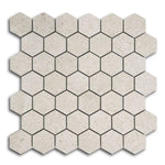 2" Forte Beige Hexagon Matte Marble Laminated Porcelain Mosaic Tile 2" Forte Beige Hexagon Matte Marble Laminated Porcelain Mosaic Tile - American Tile Depot