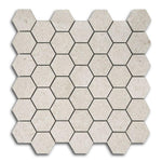 2" Forte Beige Hexagon Matte Marble Laminated Porcelain Mosaic Tile 2" Forte Beige Hexagon Matte Marble Laminated Porcelain Mosaic Tile - American Tile Depot