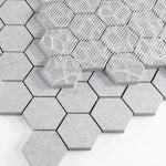 2" Forte Silver Hexagon Matte Marble Laminated Porcelain Mosaic Tile 2" Forte Silver Hexagon Matte Marble Laminated Porcelain Mosaic Tile - American Tile Depot