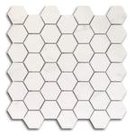 2" Triad Calacatta White Soft Hexagon Porcelain Mosaic Tile 2" Triad Calacatta White Soft Hexagon Porcelain Mosaic Tile - American Tile Depot