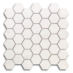 2" Triad Calacatta White Soft Hexagon Porcelain Mosaic Tile 2" Triad Calacatta White Soft Hexagon Porcelain Mosaic Tile - American Tile Depot
