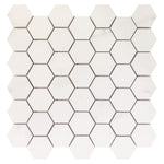 2" Triad Calacatta White Soft Hexagon Porcelain Mosaic Tile 2" Triad Calacatta White Soft Hexagon Porcelain Mosaic Tile - American Tile Depot