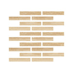 2 X 12 Ivory Travertine Vein Cut Filled & Polished Tile-American Tile Depot