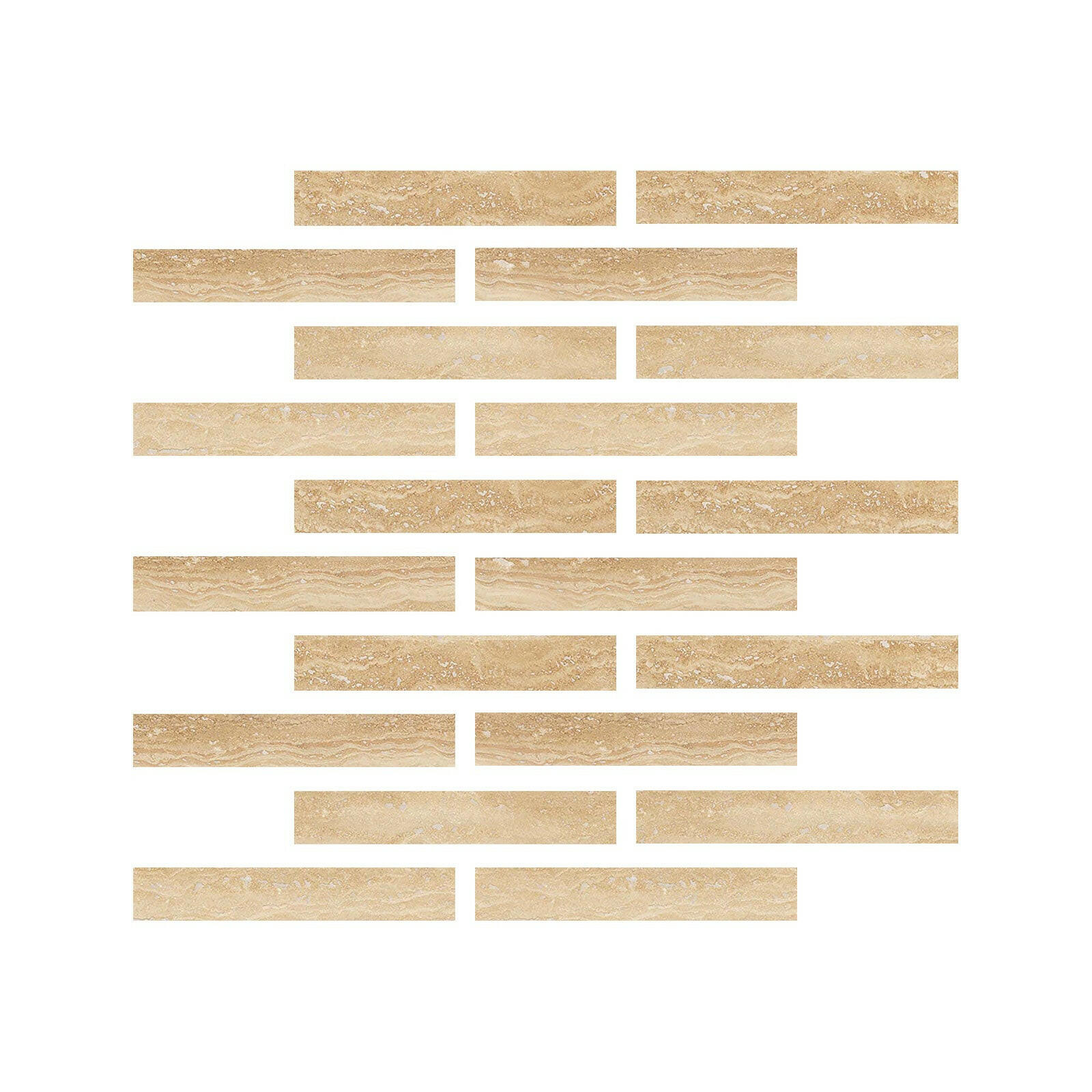 2 X 12 Ivory Travertine Vein Cut Filled & Polished Tile-American Tile Depot