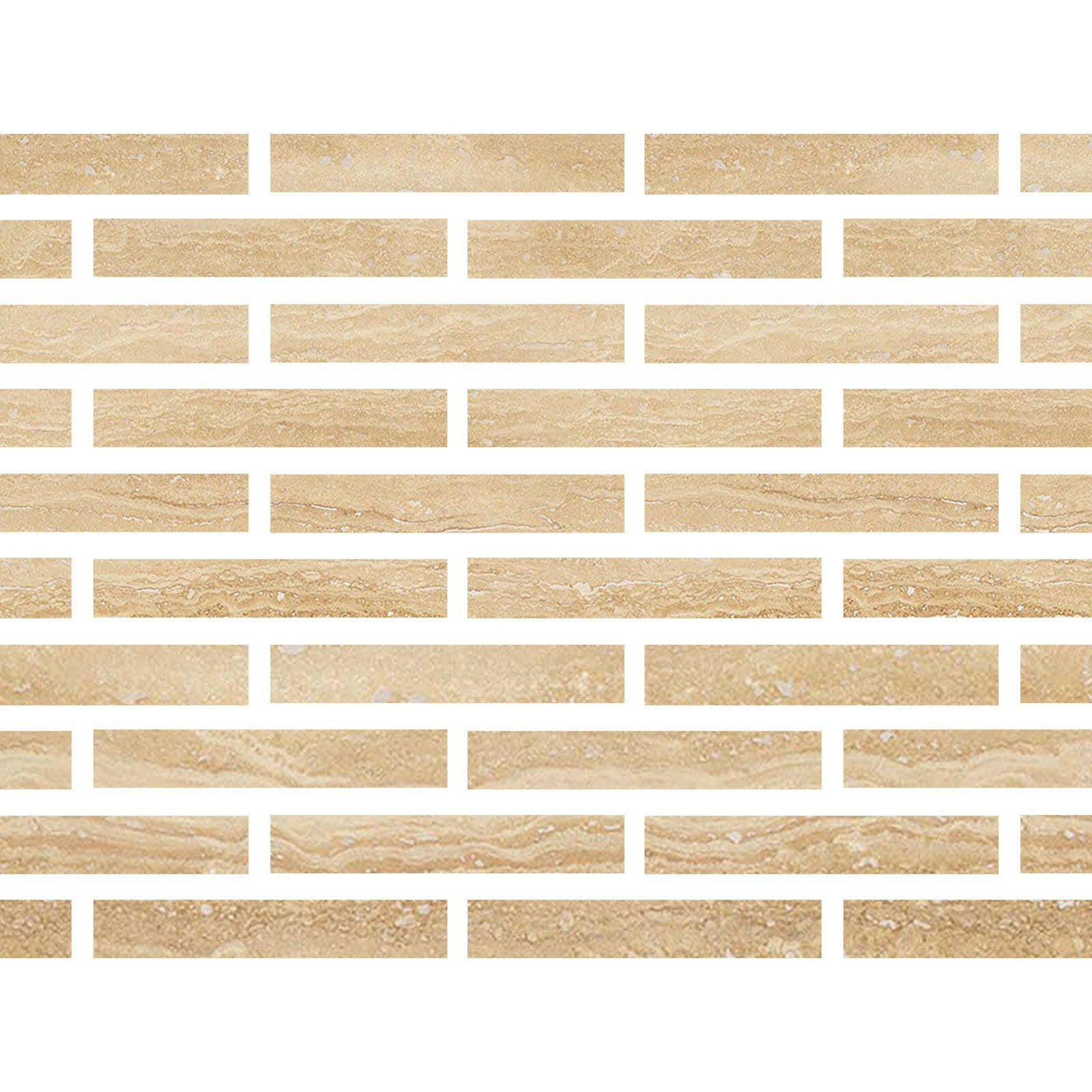 2 X 12 Ivory Travertine Vein Cut Filled & Polished Tile-American Tile Depot