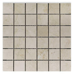 2 X 2 Crema Marfil Marble Polished Mosaic Tile-American Tile Depot