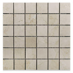 2 X 2 Crema Marfil Marble Polished Mosaic Tile-American Tile Depot