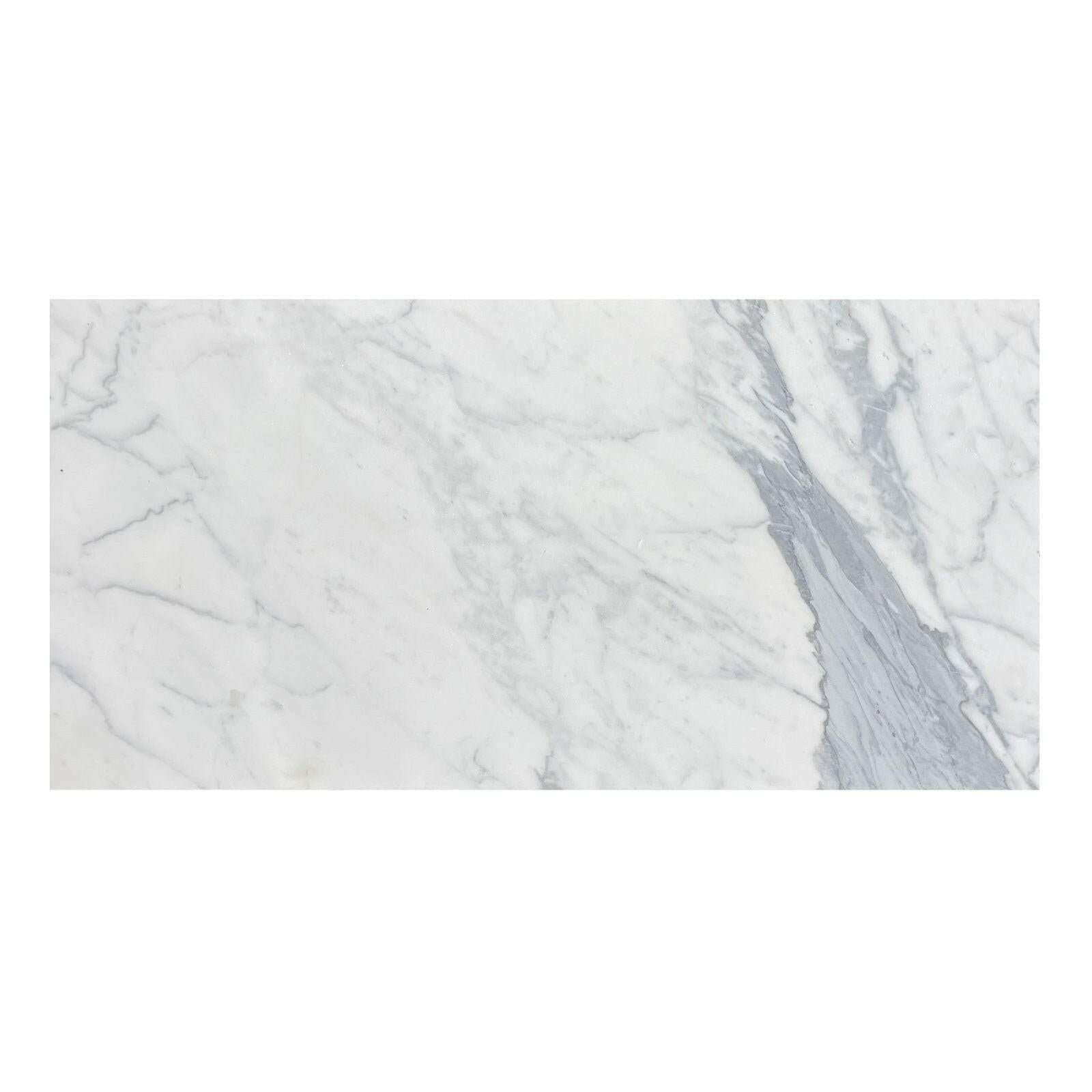 2 X 8 Italian Statuary White Marble Polished Tile-American Tile Depot
